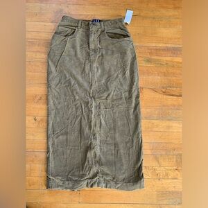 NWT Vintage Y2K Brown Corduroy Gap Skirt Size 6